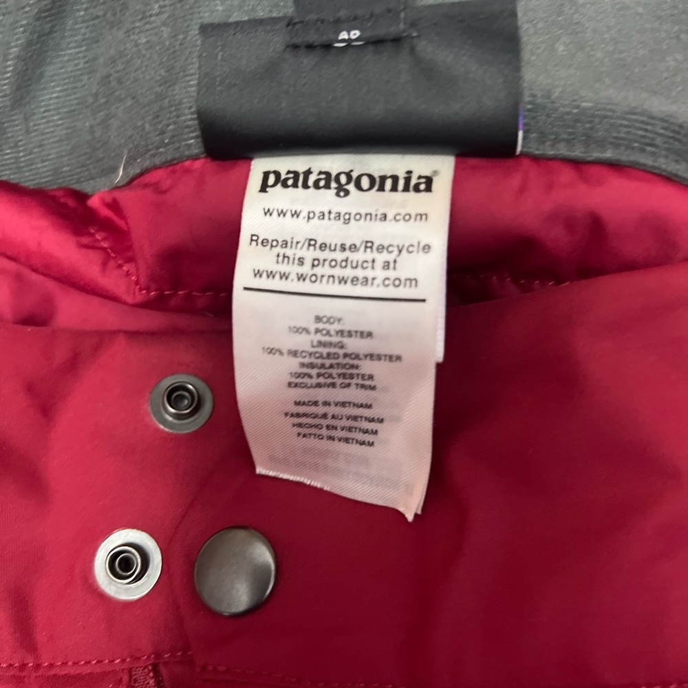 Patagonia Women’s Large Insulated Snowbelle Snow Pants Magenta - Picture 10 of 10